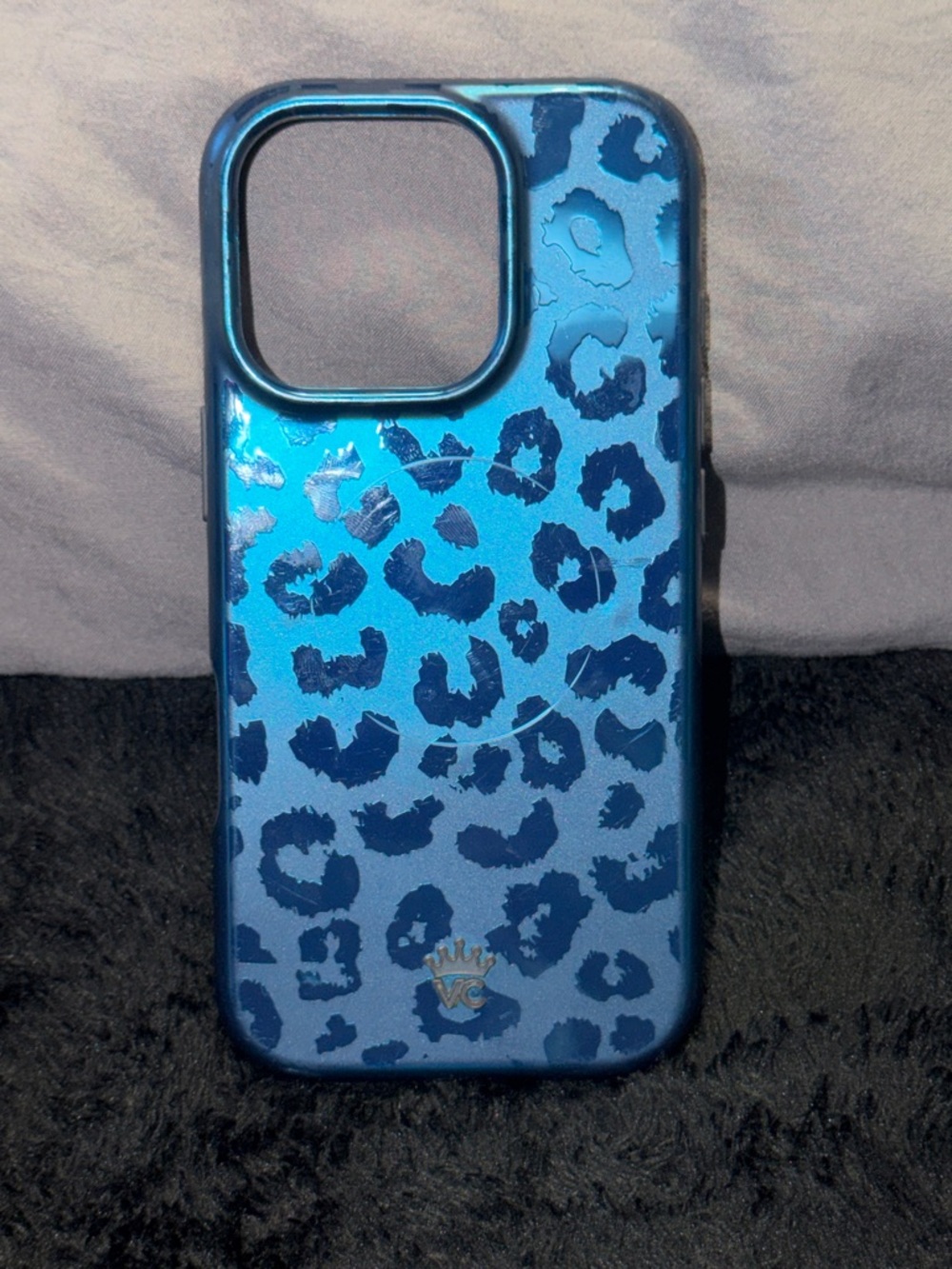 Velvet Caviar Navy/Dark Blue Leopard Print Phone Case - iPhone 16 PRO - Picture 5 of 15